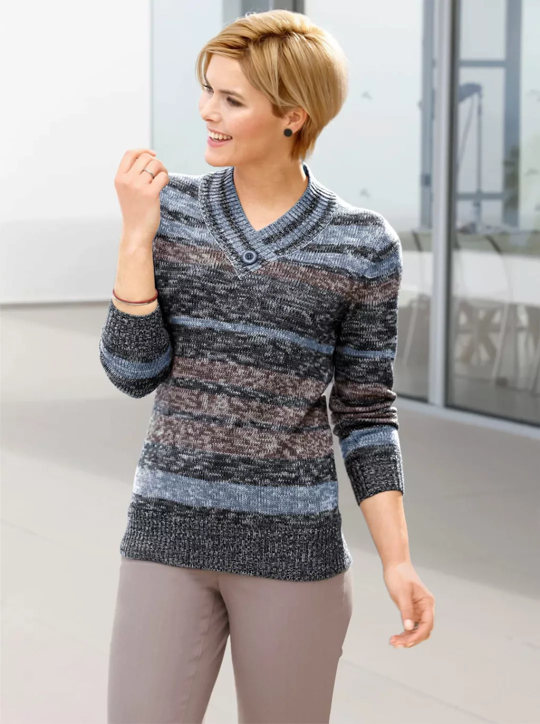 Casual Looks V-Ausschnitt-Pullover "Pullover" günstig online kaufen