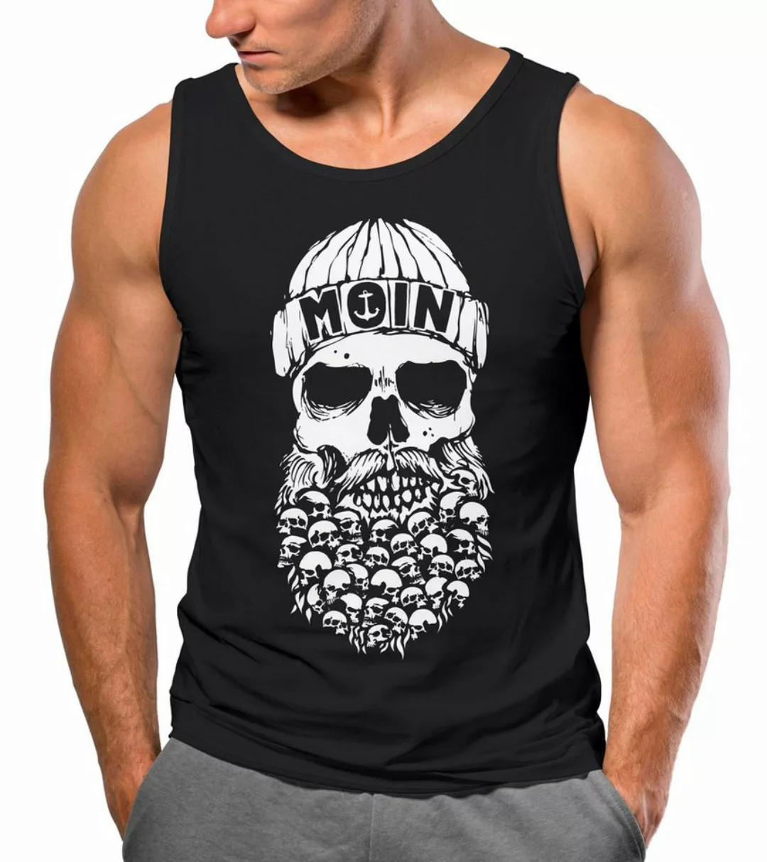 Neverless Tanktop Herren Tank-Top Totenkopf Nordisch Moin Hamburg Dialekt S günstig online kaufen