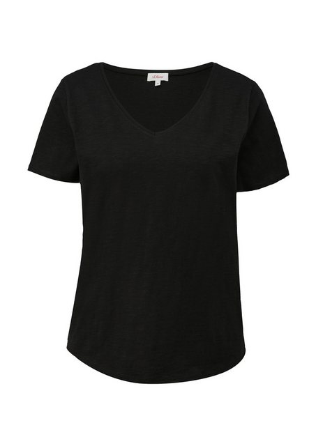 s.Oliver T-Shirt in Slub-Yarn-Optik günstig online kaufen