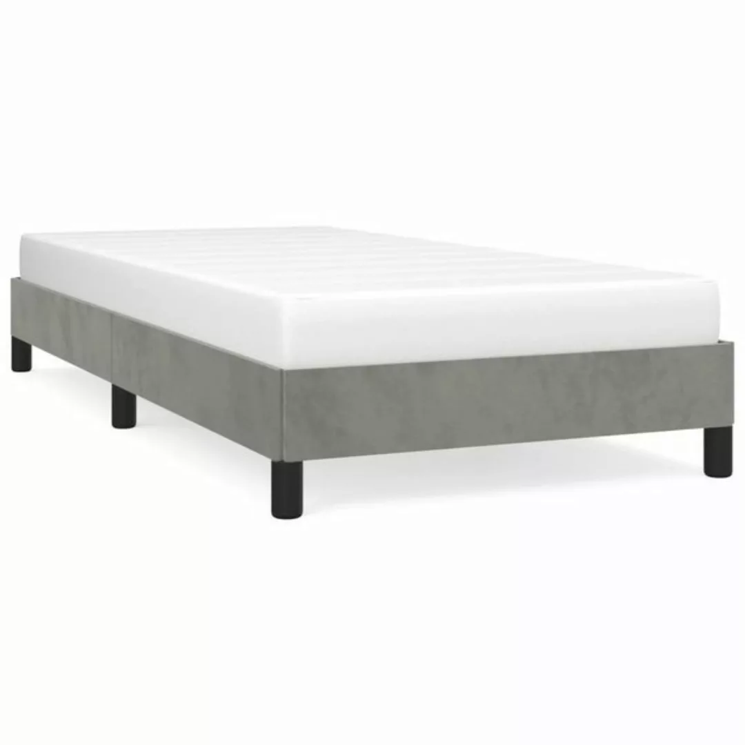 furnicato Bett Bettgestell Hellgrau 80x200 cm Samt günstig online kaufen