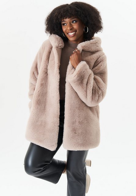 GINI LONDON Outdoorjacke Gini Hooded Long Sleeve Faux Fur Gini Langarm-Kuns günstig online kaufen