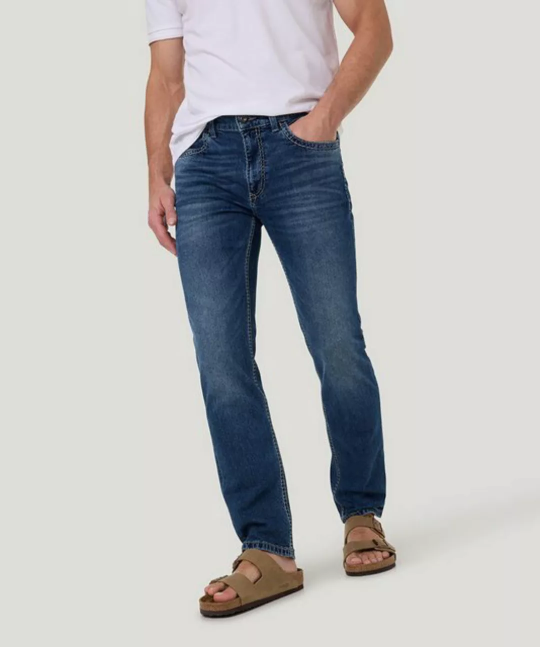 Pioneer Authentic Jeans Straight-Jeans Rando Dicke Nähte günstig online kaufen