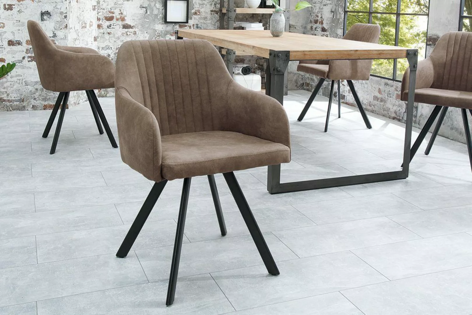 riess-ambiente Polsterstuhl LUCCA antik taupe / günstig online kaufen