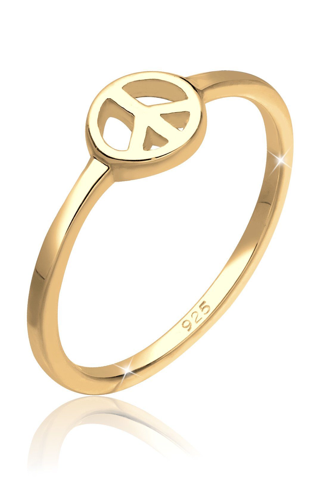 Elli Fingerring Peace Frieden Symbol 925 günstig online kaufen