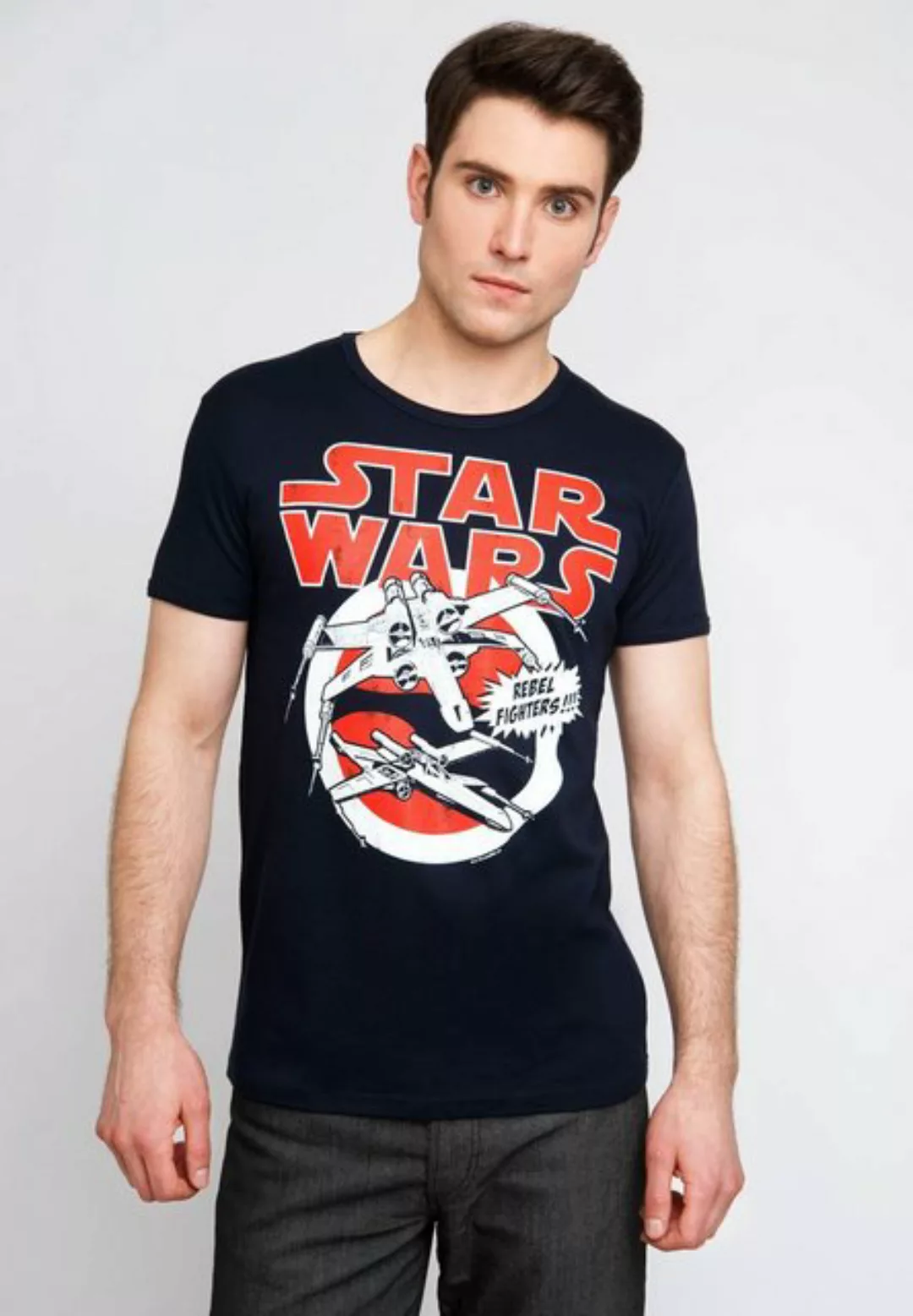 LOGOSHIRT T-Shirt Star Wars X-Wings mit großem Retro-Print günstig online kaufen