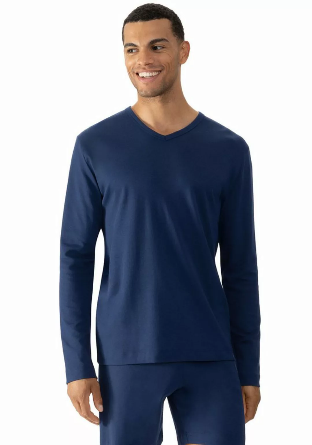 Mey Langarmshirt SOLID NIGHT T-Shirt aus Interlock-Jersey günstig online kaufen