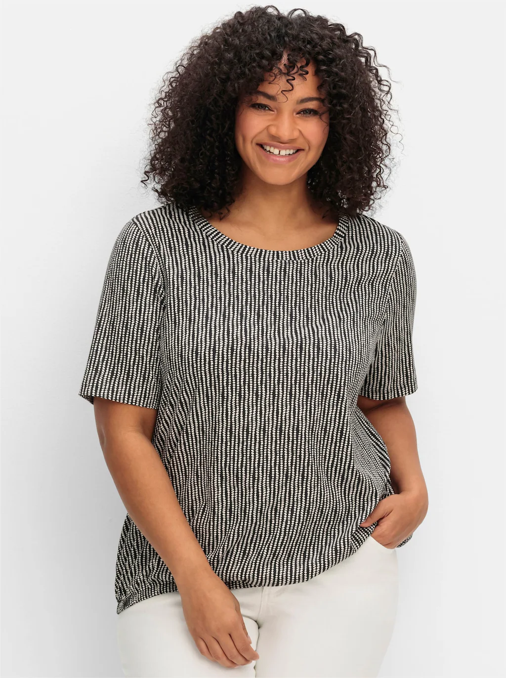 Sheego Kurzarmshirt "Rundhalsshirt", (1 tlg.) günstig online kaufen