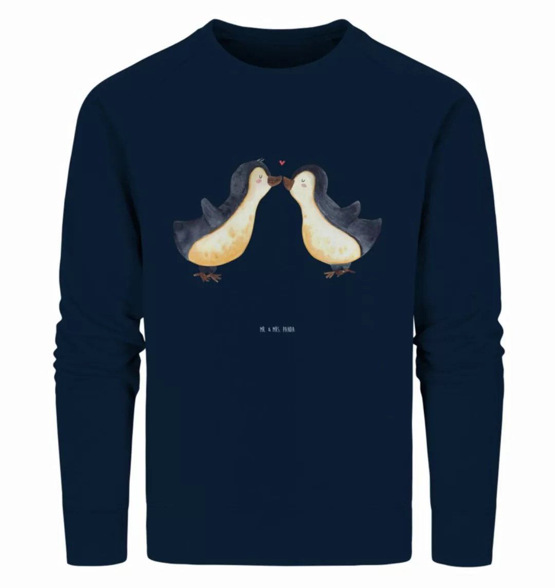 Mr. & Mrs. Panda Longpullover Größe S Pinguine Kuss - French Navy - Geschen günstig online kaufen