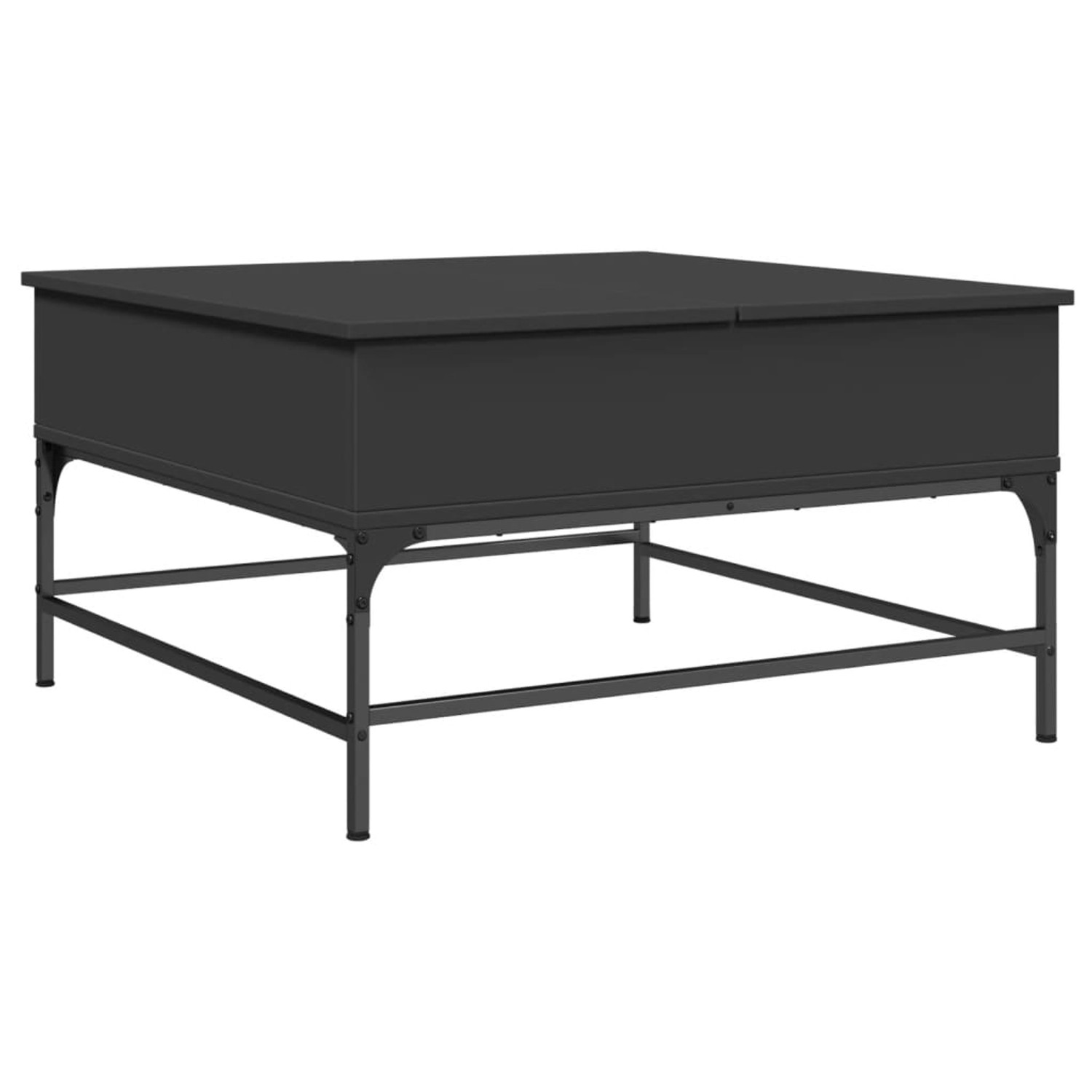 vidaXL Couchtisch Schwarz 80x80x45 cm Holzwerkstoff und Metall 845401 günstig online kaufen