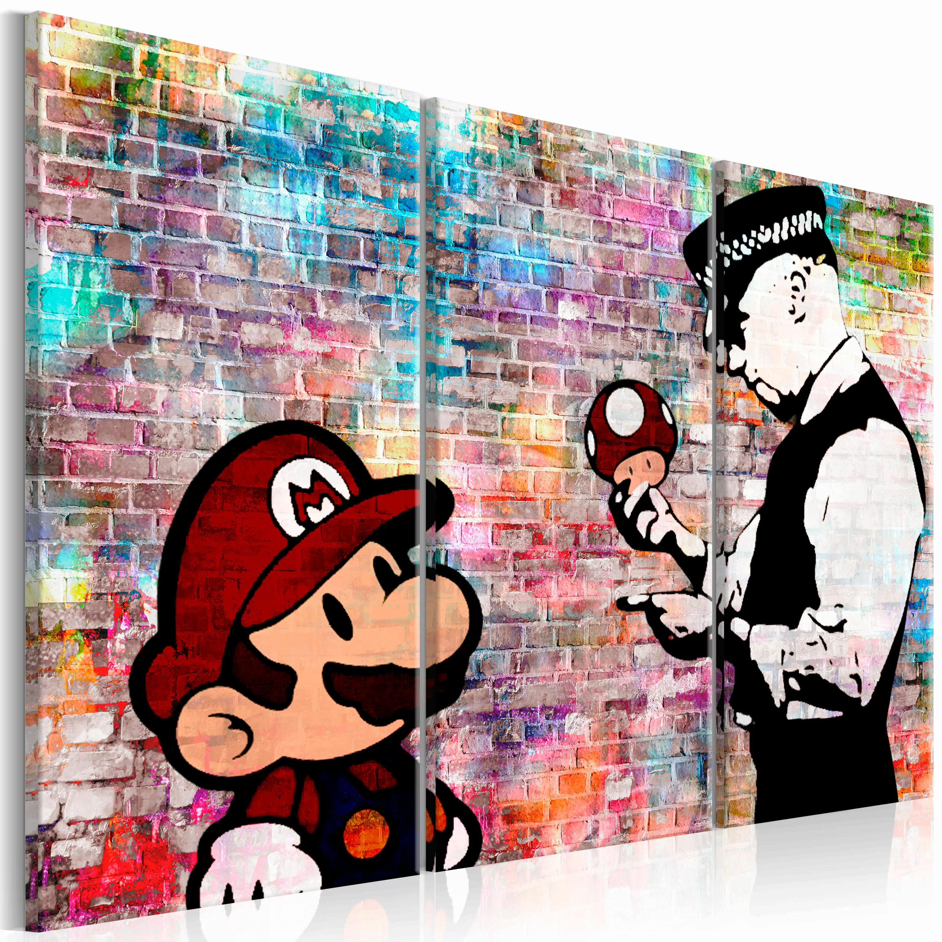 Wandbild - Rainbow Brick (banksy) günstig online kaufen