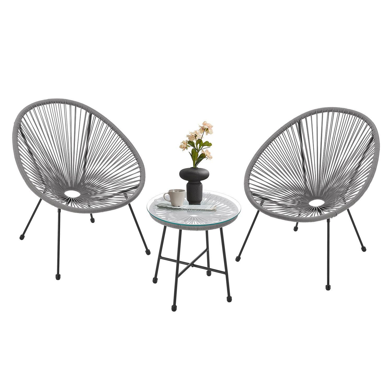 Juskys Balkonset Ostana, (3-tlg), 2 Sessel günstig online kaufen