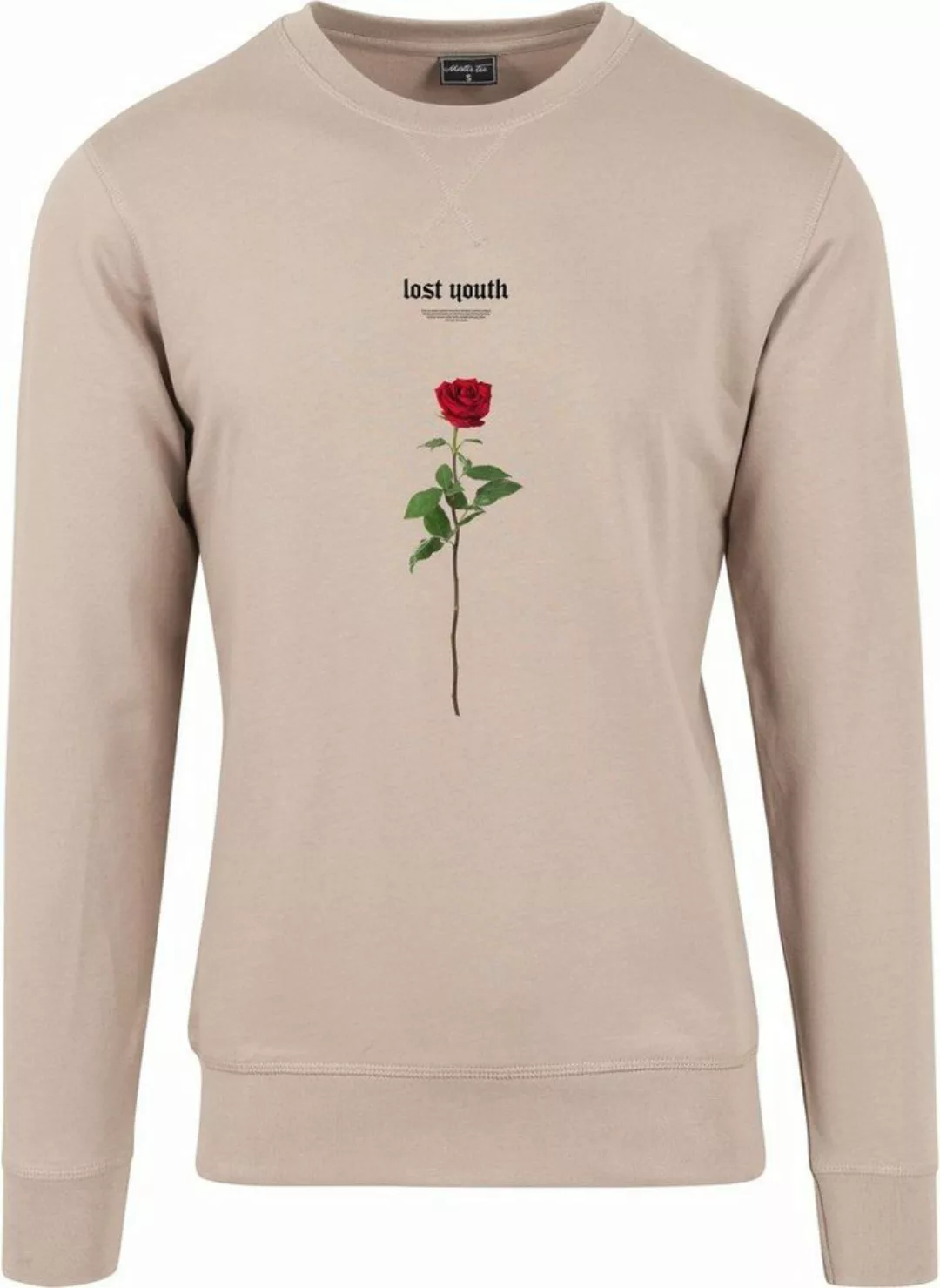 MisterTee Rundhalspullover "MisterTee Herren Lost Youth Rose Crewneck" günstig online kaufen