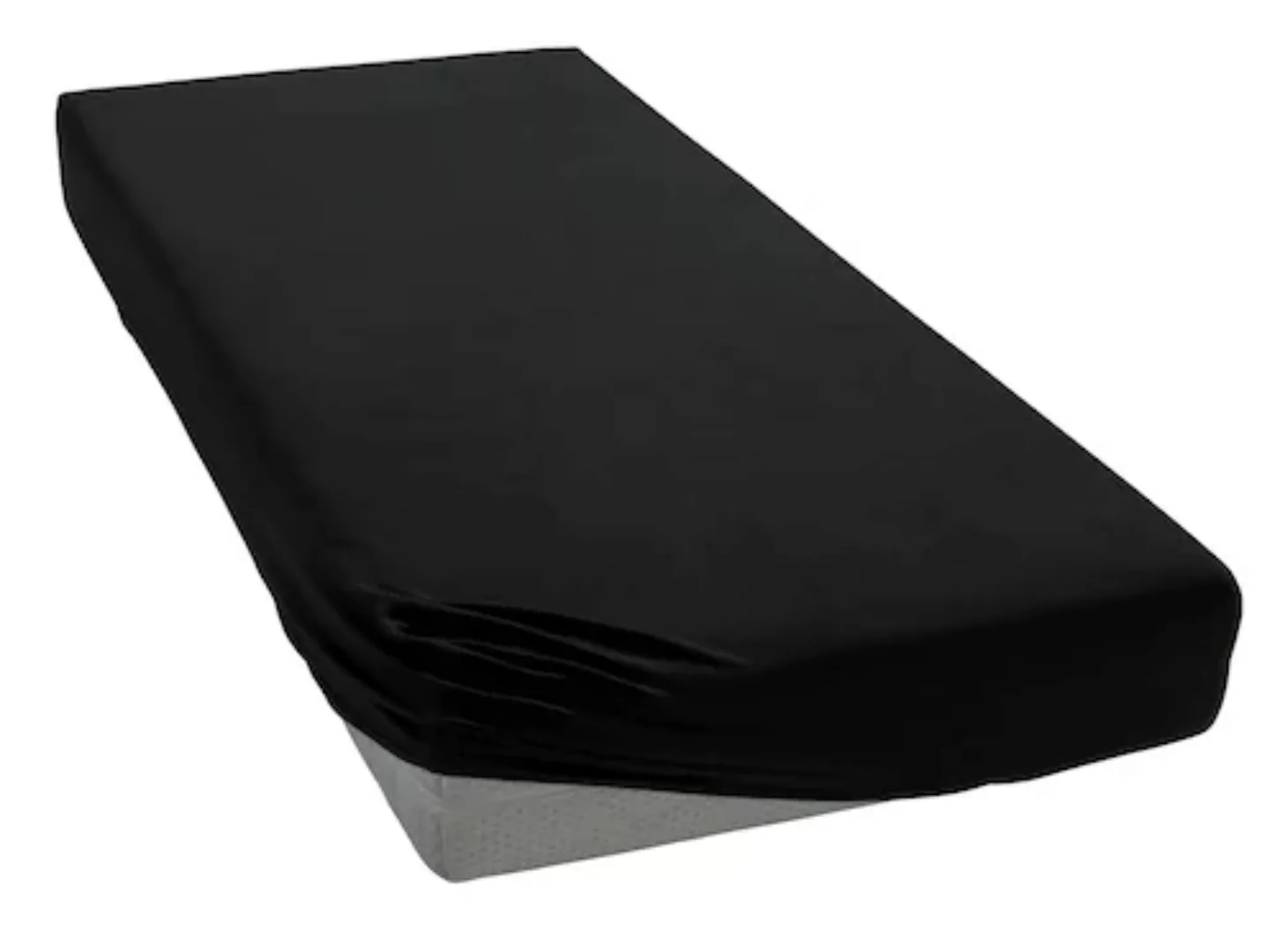 Estella Spannbettlaken Single-Jersey schwarz Gr. 180-200 x 200 günstig online kaufen