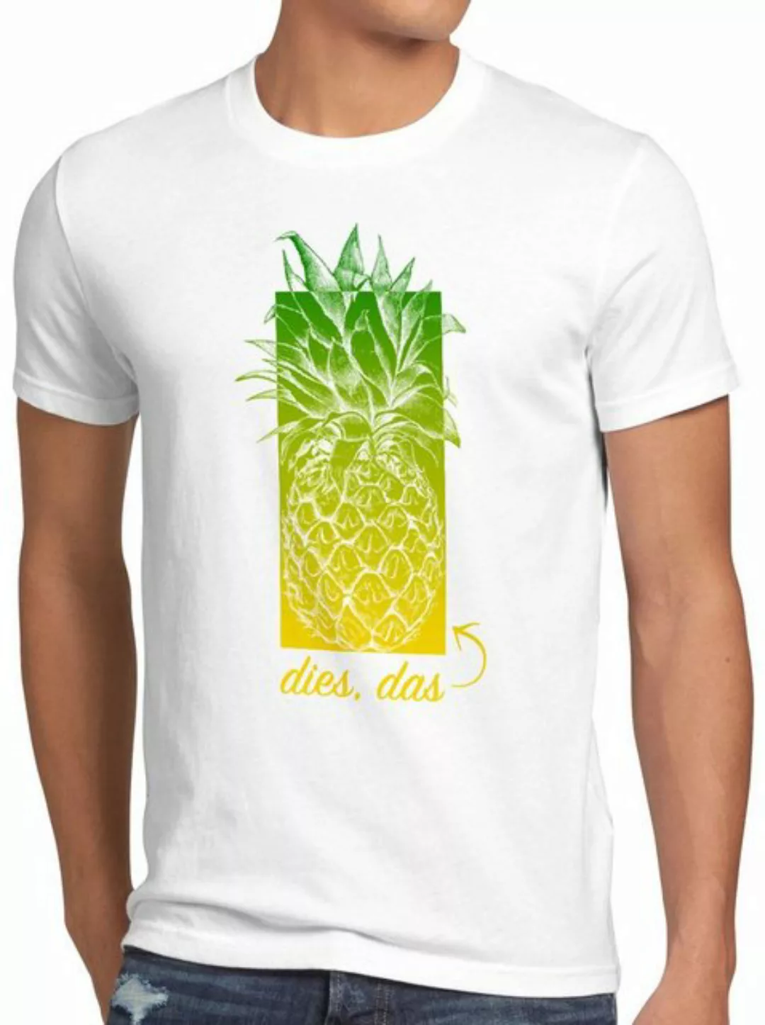 style3 Print-Shirt Herren T-Shirt Dies das Ananas neonschwarz pineapple hip günstig online kaufen