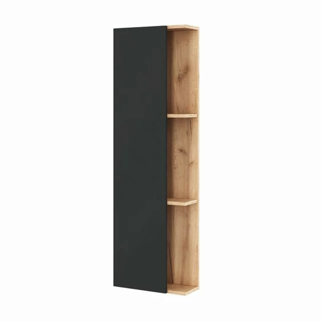 Planetmöbel Hochschrank LUX Seitenschrank 40 cm Gold Eiche / Anthrazit günstig online kaufen