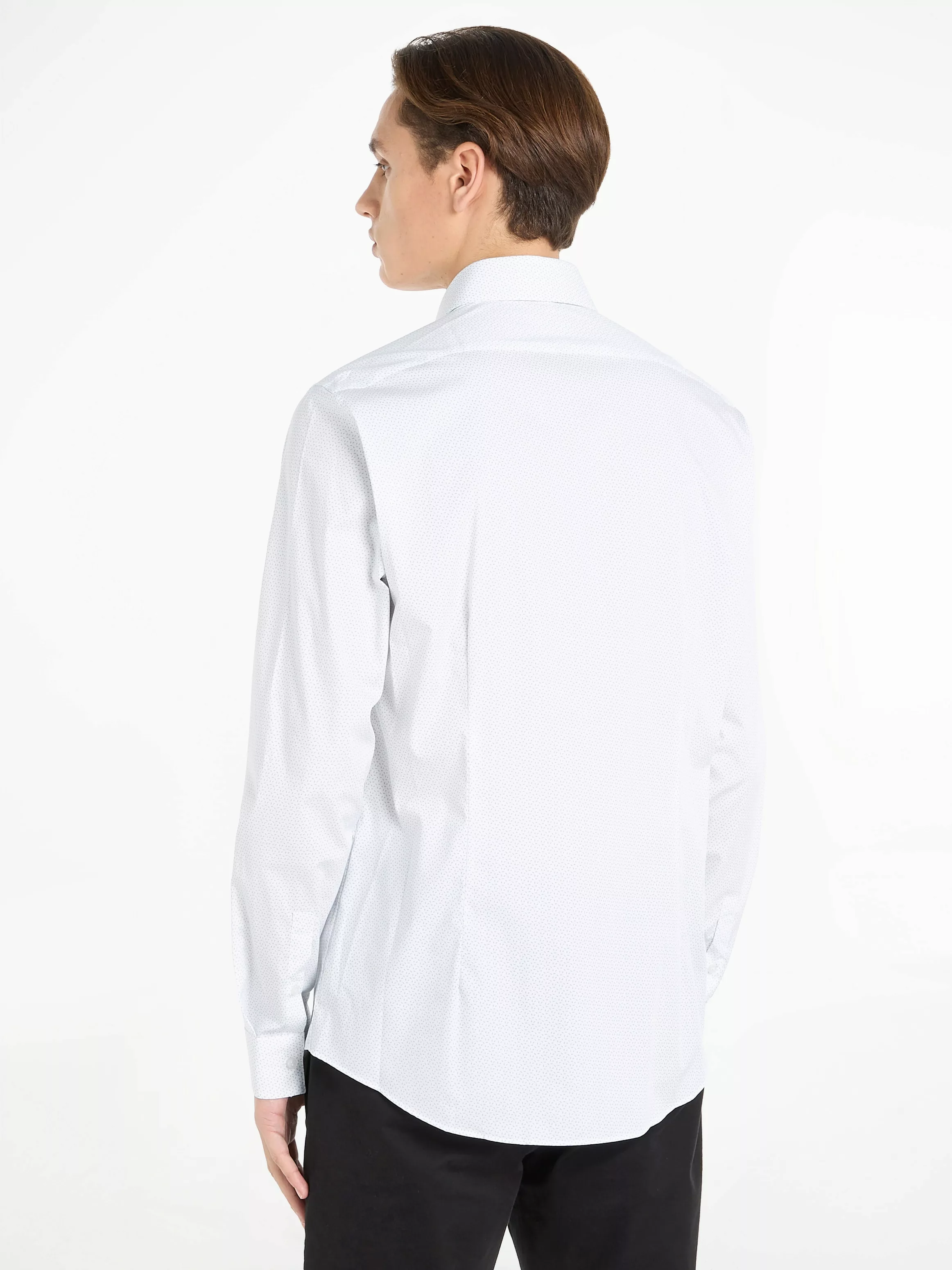 Calvin Klein Langarmhemd STRETCH DASH PRINT SLIM SHIRT günstig online kaufen