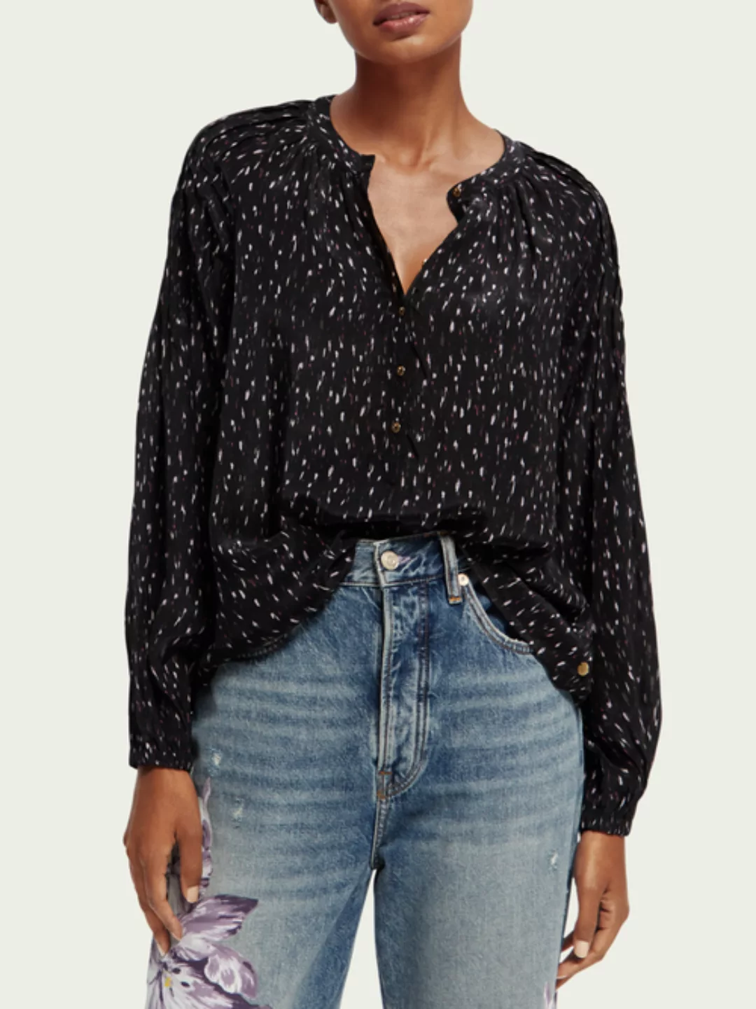 Scotch & Soda Leichte Bluse mit Biesen günstig online kaufen