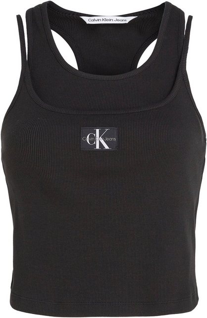 Calvin Klein Jeans Tanktop BADGE RIB DOUBLE LAYER TANK TOP günstig online kaufen