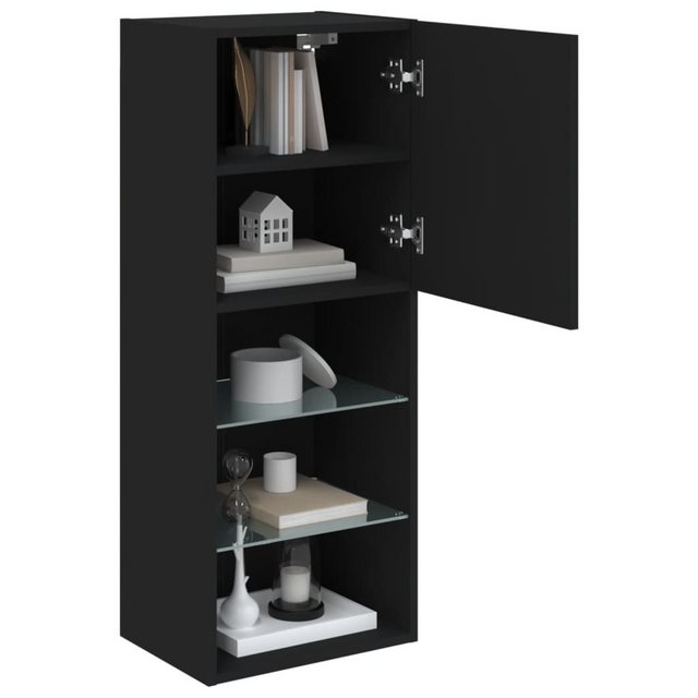 vidaXL TV-Schrank TV-Schrank mit LED-Leuchten Schwarz 40,5x30x102 cm günstig online kaufen