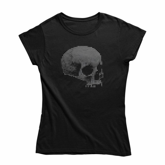 mamino Fashion T-Shirt Damen T Shirt -Dotted Skull günstig online kaufen