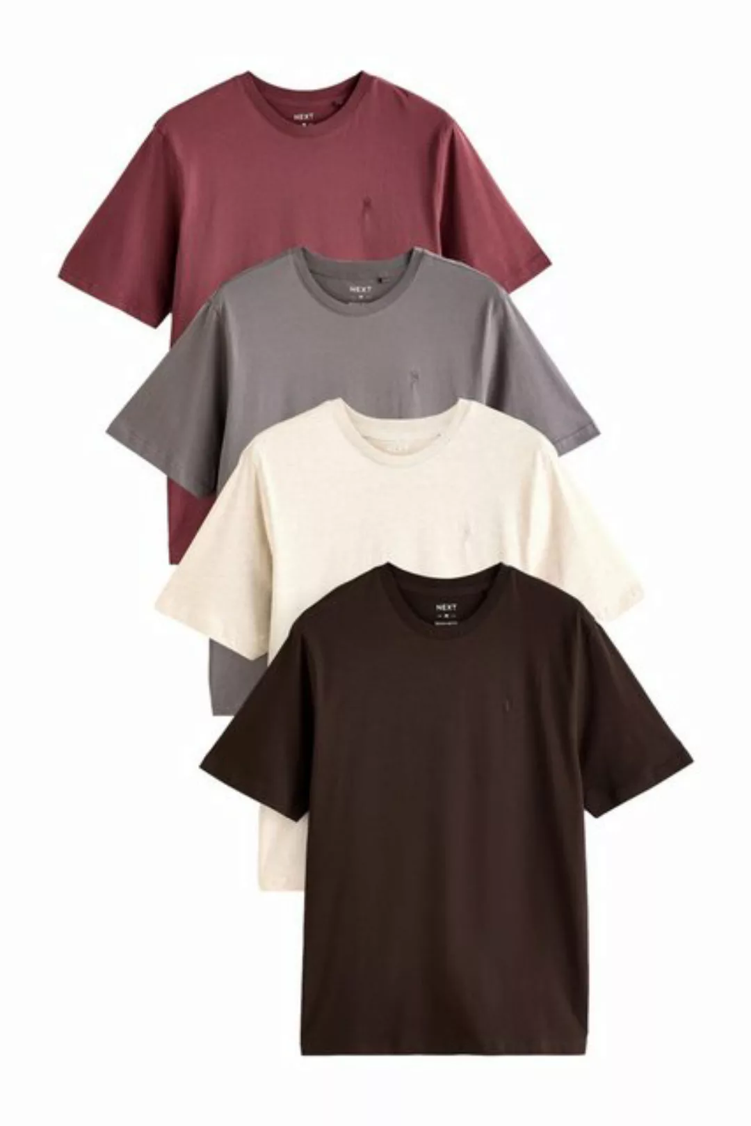 Next T-Shirt T-Shirts aus 100 % Baumwolle im 4er-Pack (4-tlg) günstig online kaufen