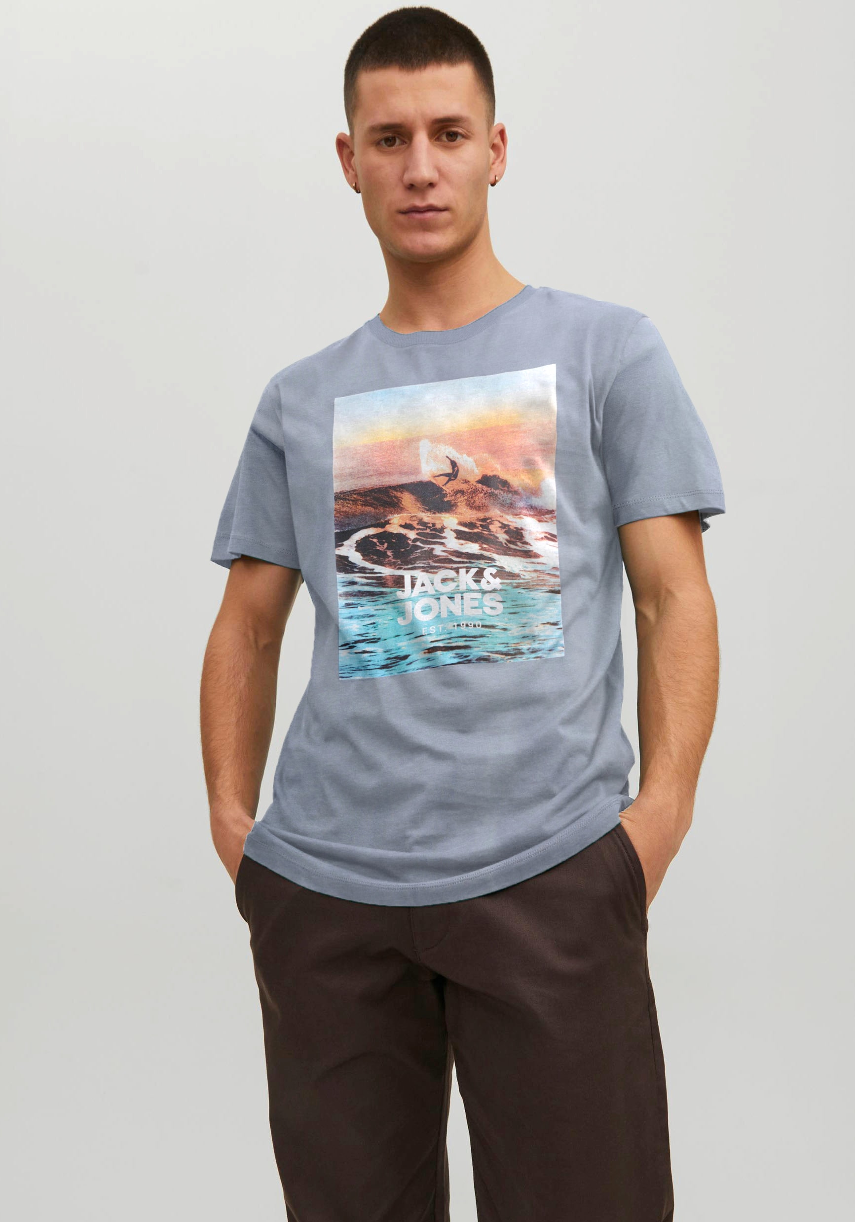 Jack & Jones Rundhalsshirt "JJGEM TEE SS CREW NECK" günstig online kaufen