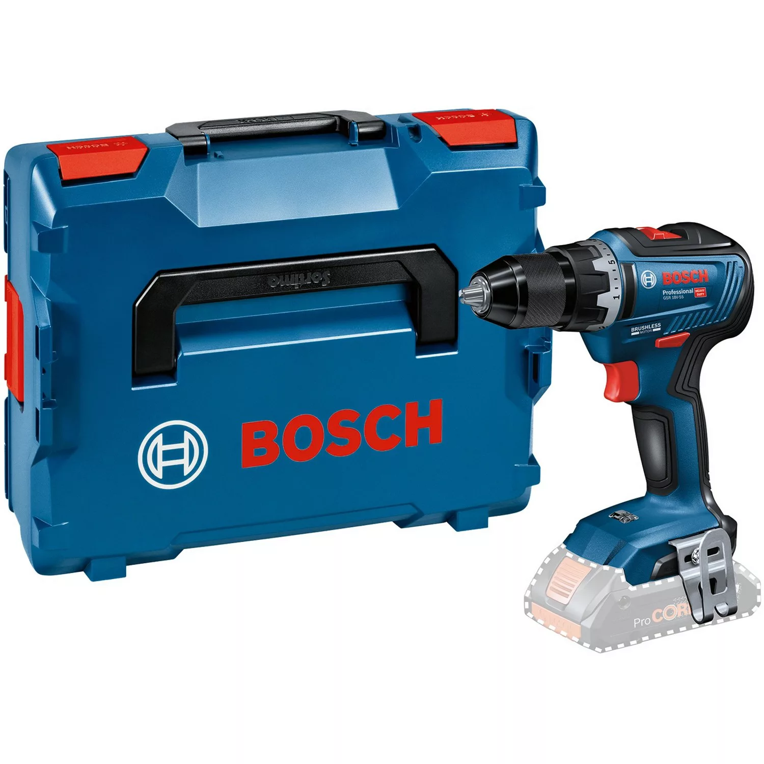 Bosch Professional 18 V Akku-Bohrschrauber GSR 18V-55 Solo mit L-Boxx günstig online kaufen