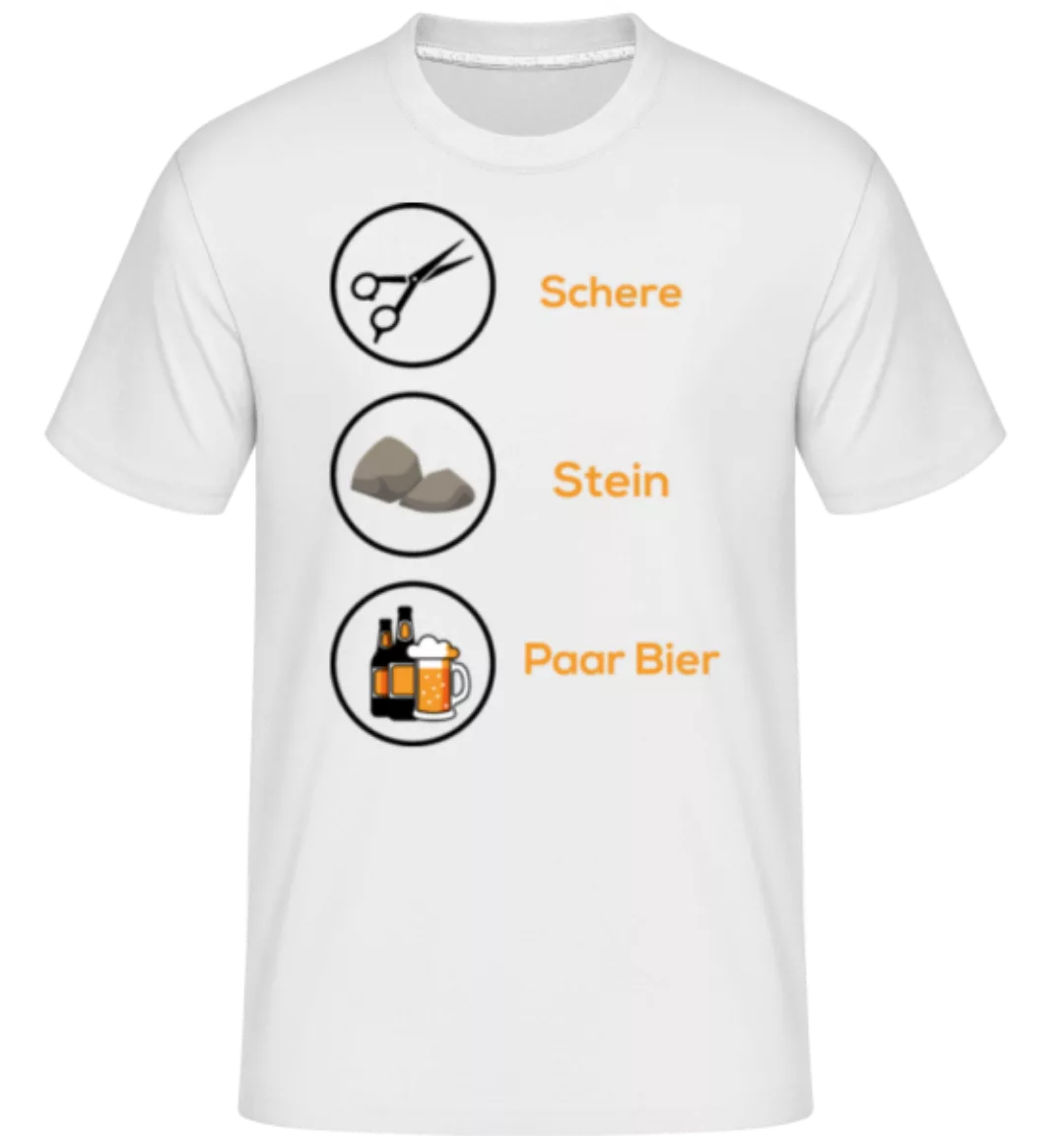 Schere Stein Paar Bier · Shirtinator Männer T-Shirt günstig online kaufen