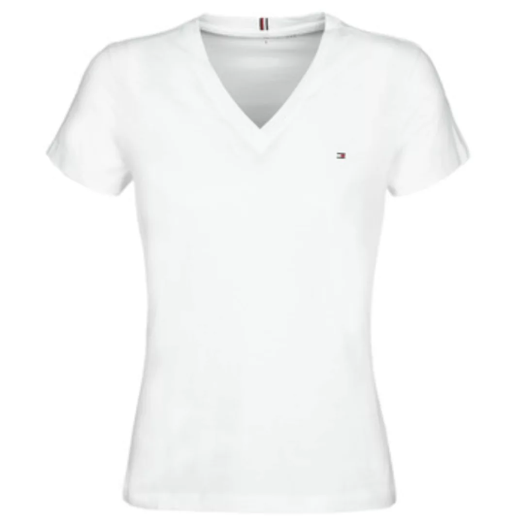Tommy Hilfiger T-Shirt HERITAGE V-NK TEE mit Tommy Hilfiger Logo-Flag auf d günstig online kaufen