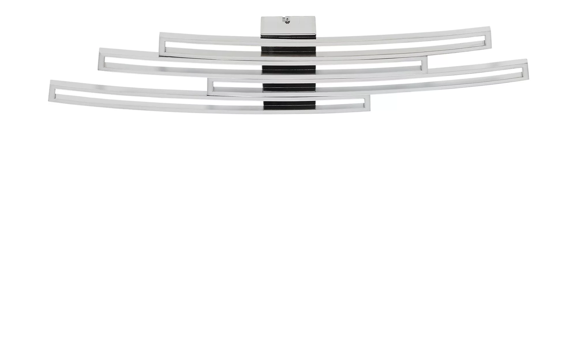 KHG LED-Deckenleuchte, 4-flammig, chrom / gebogen - silber - 89 cm - 5,5 cm günstig online kaufen