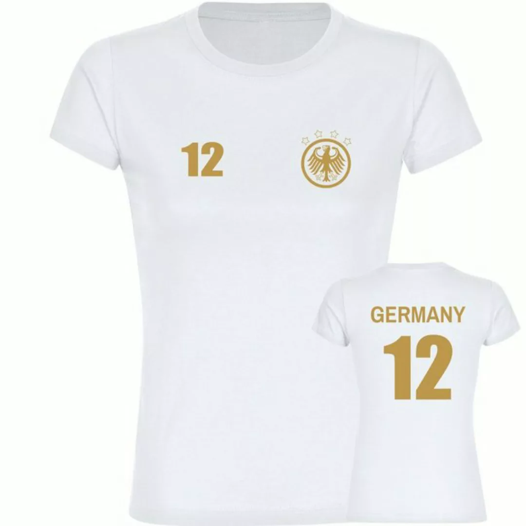 multifanshop T-Shirt Damen Germany - Adler Retro Trikot 12 - Frauen günstig online kaufen