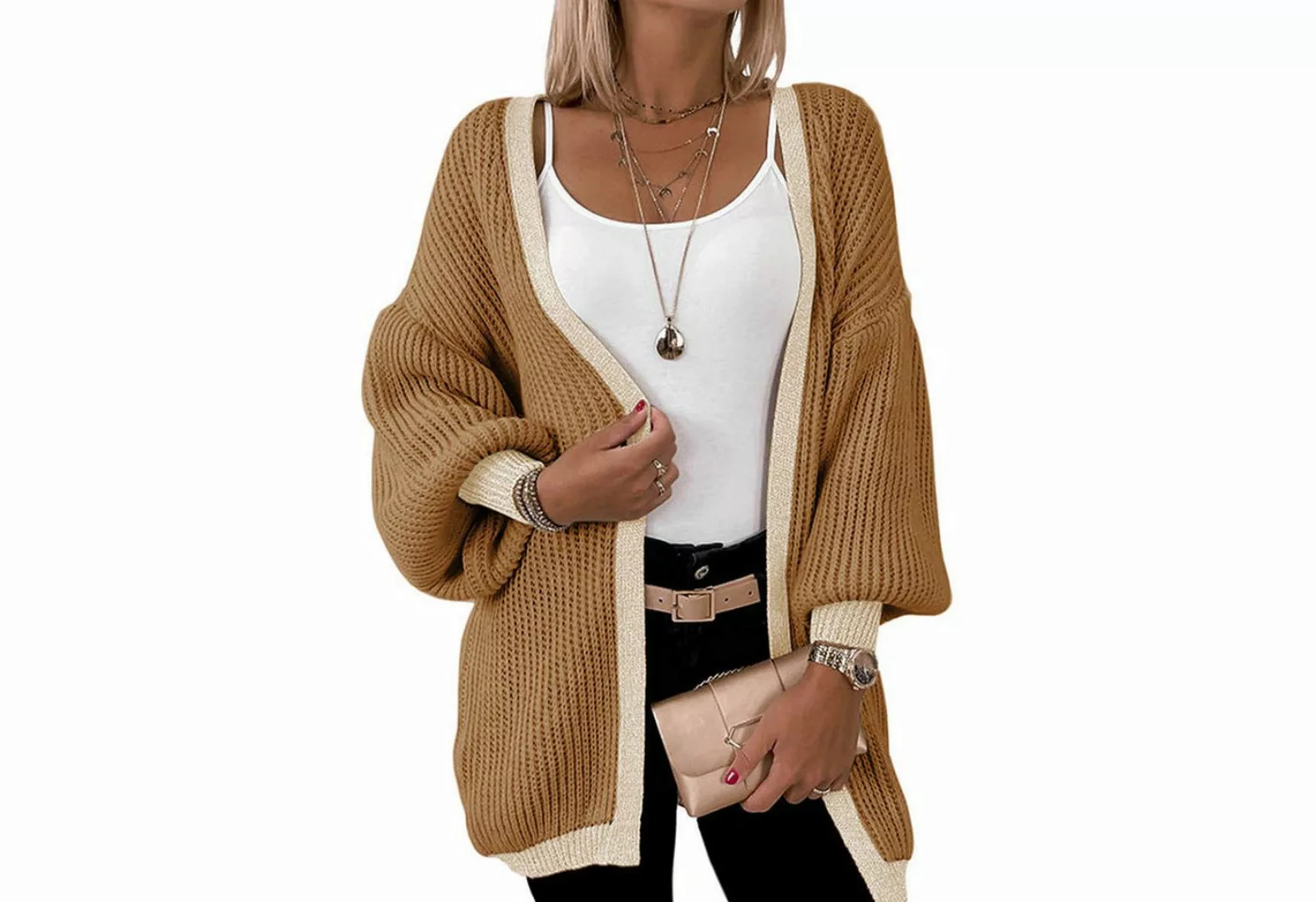 Nebelmeer Strickjacke Herbst-Winter Langarm-Cardigan Damen Freizeit-Univers günstig online kaufen