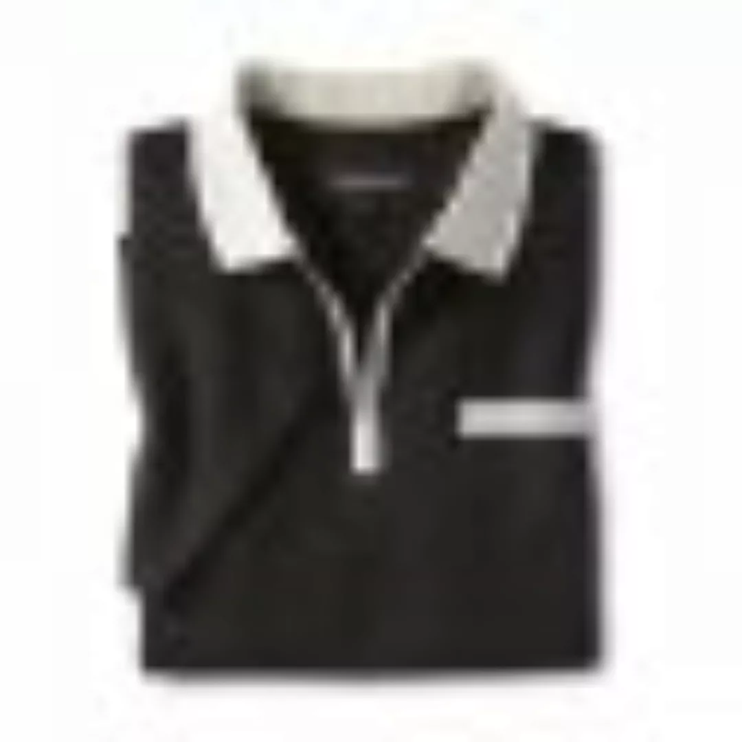 Komfort Poloshirt, schwarz günstig online kaufen