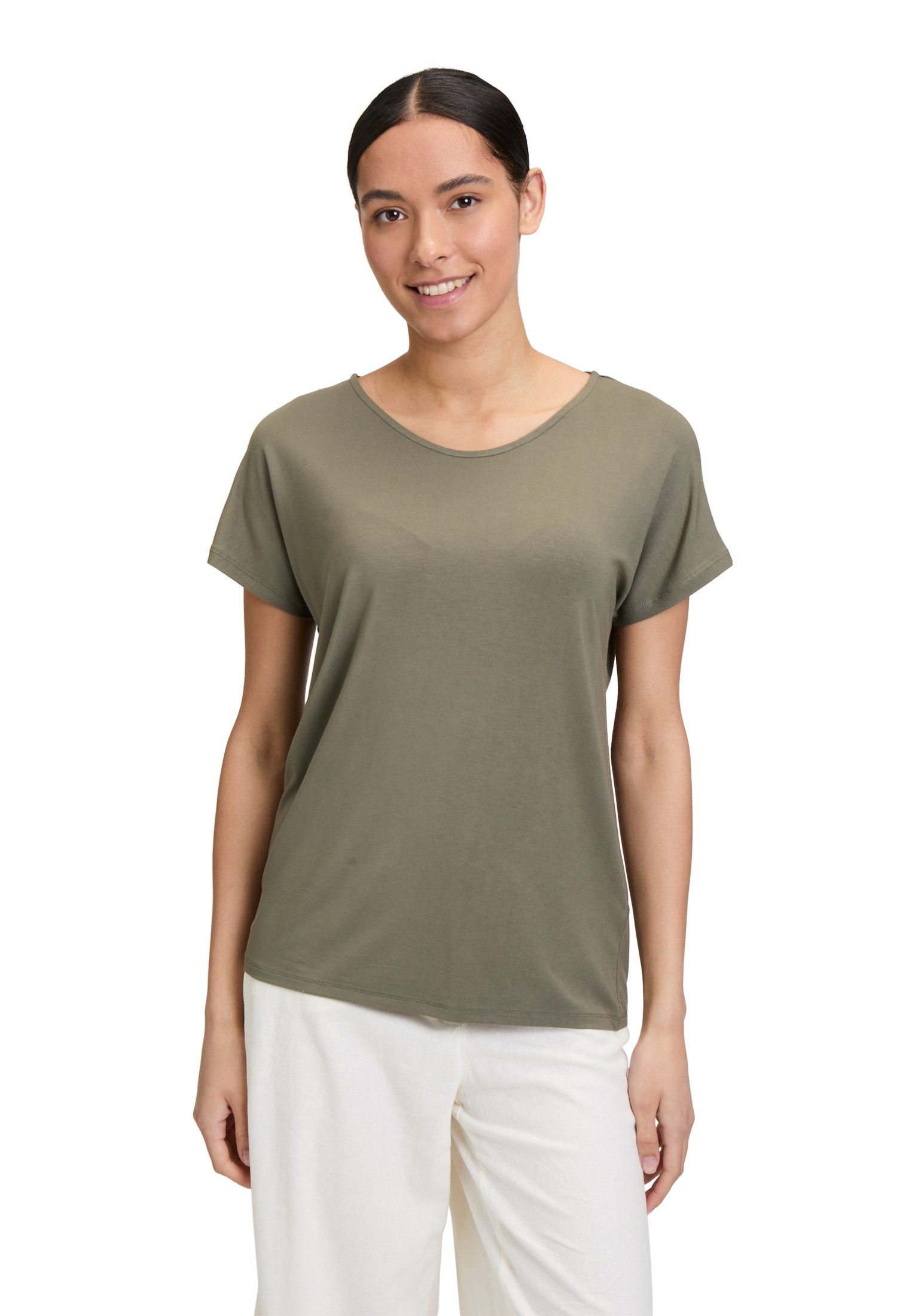 Betty Barclay Kurzarmshirt "Betty Barclay Damen Casual-Shirt mit V-Ausschni günstig online kaufen