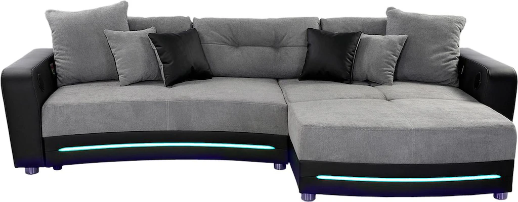 Jockenhöfer Gruppe Ecksofa Laredo, inklusive RGB-LED-Beleuchtung und Blueto günstig online kaufen