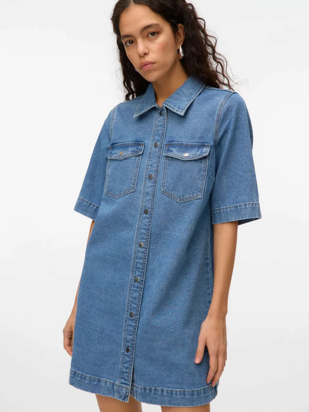 Vero Moda Jeanskleid "VMFENJA 2/4 SHORT DENIM DRESS GA NOOS" günstig online kaufen