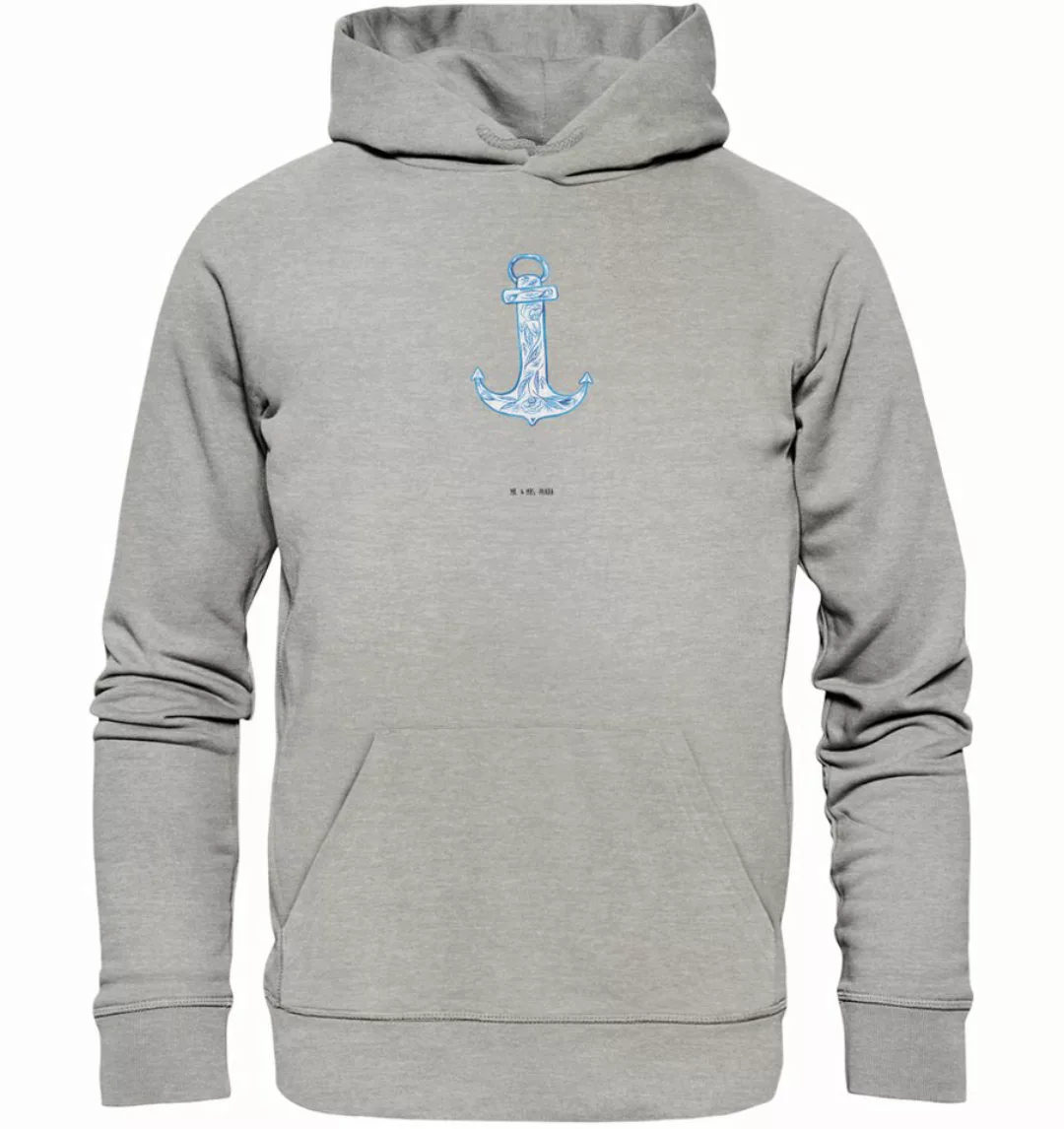 Mr. & Mrs. Panda Hoodie Größe XS Anker Blau - Heather Grey - Geschenk, Tier günstig online kaufen