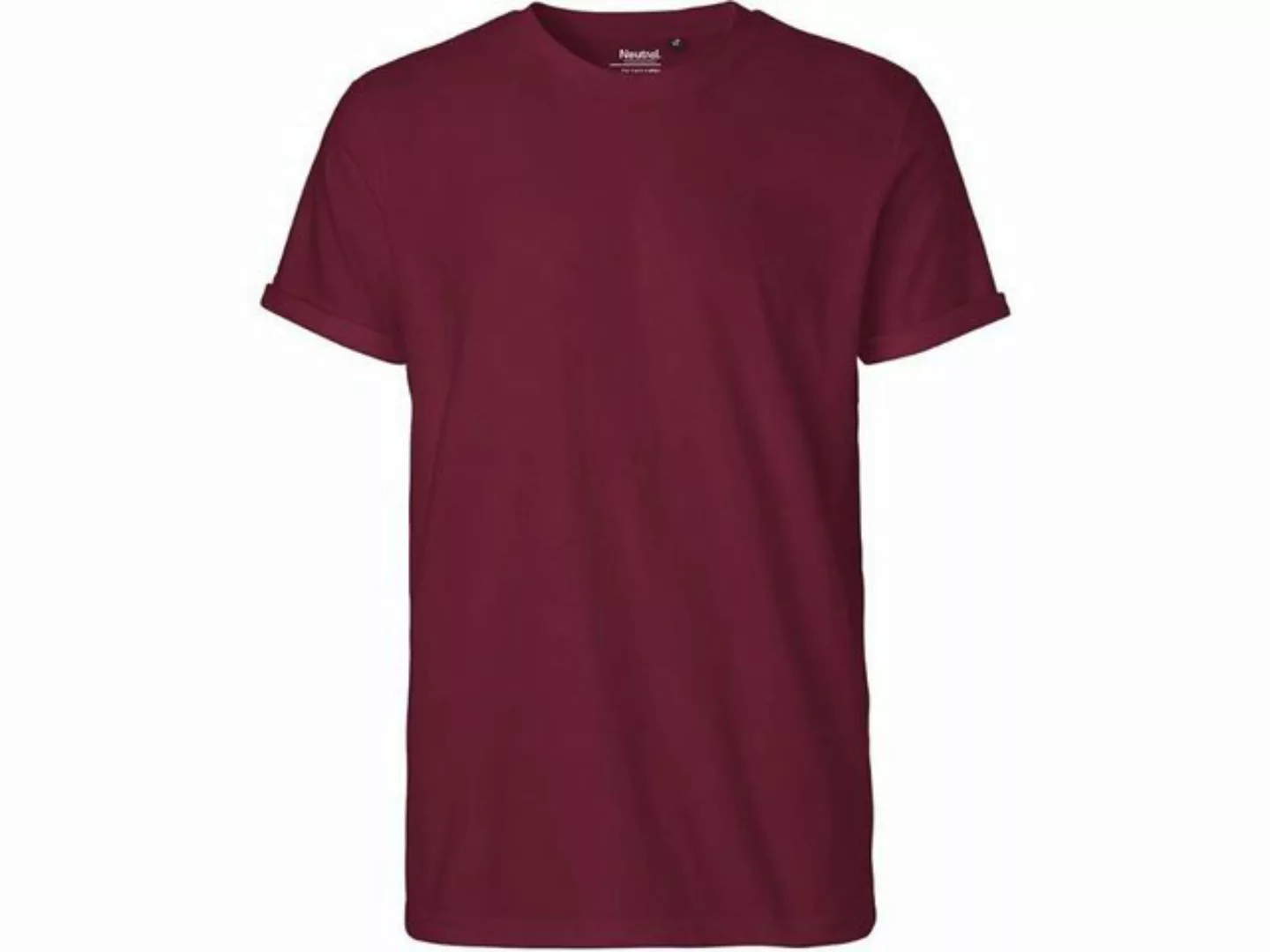 Neutral T-Shirt Neutral Bio-Herren-T-Shirt mit Roll-Up-Ärmeln günstig online kaufen