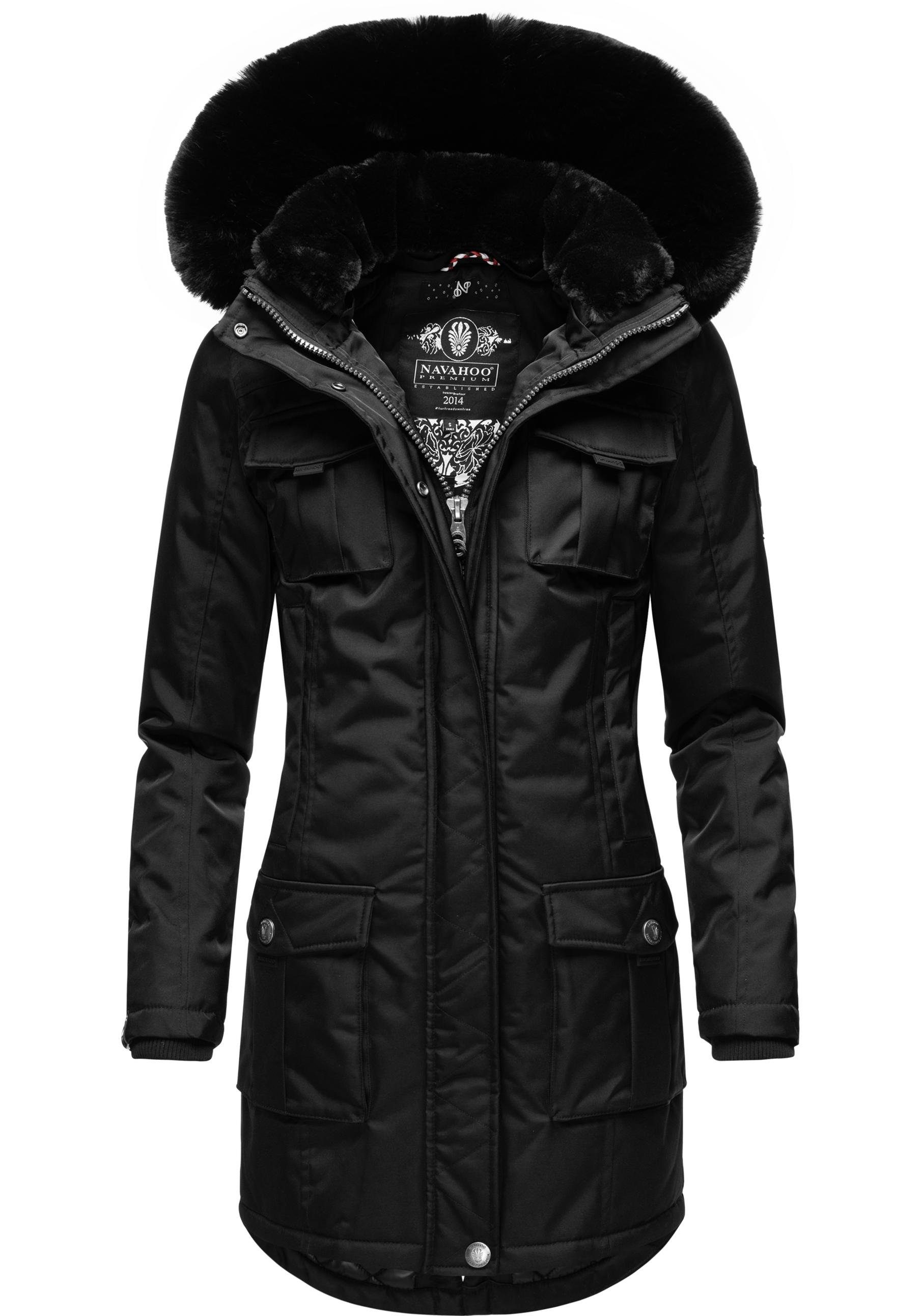 Navahoo Wintermantel "Tiniis", Parka mit abnehmbarer Kapuze und extra Einka günstig online kaufen