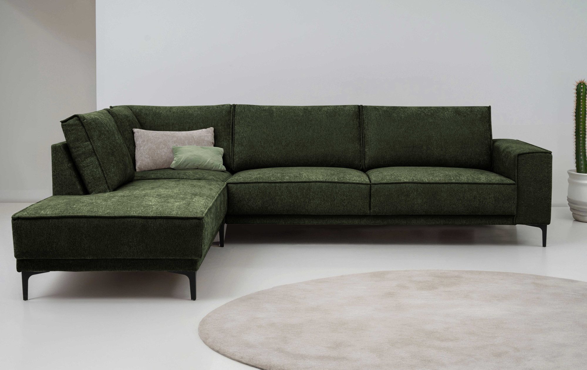 Places of Style Ecksofa "Polsterecke Oland, Struktur, Flachgewebe, Luxus-Mi günstig online kaufen