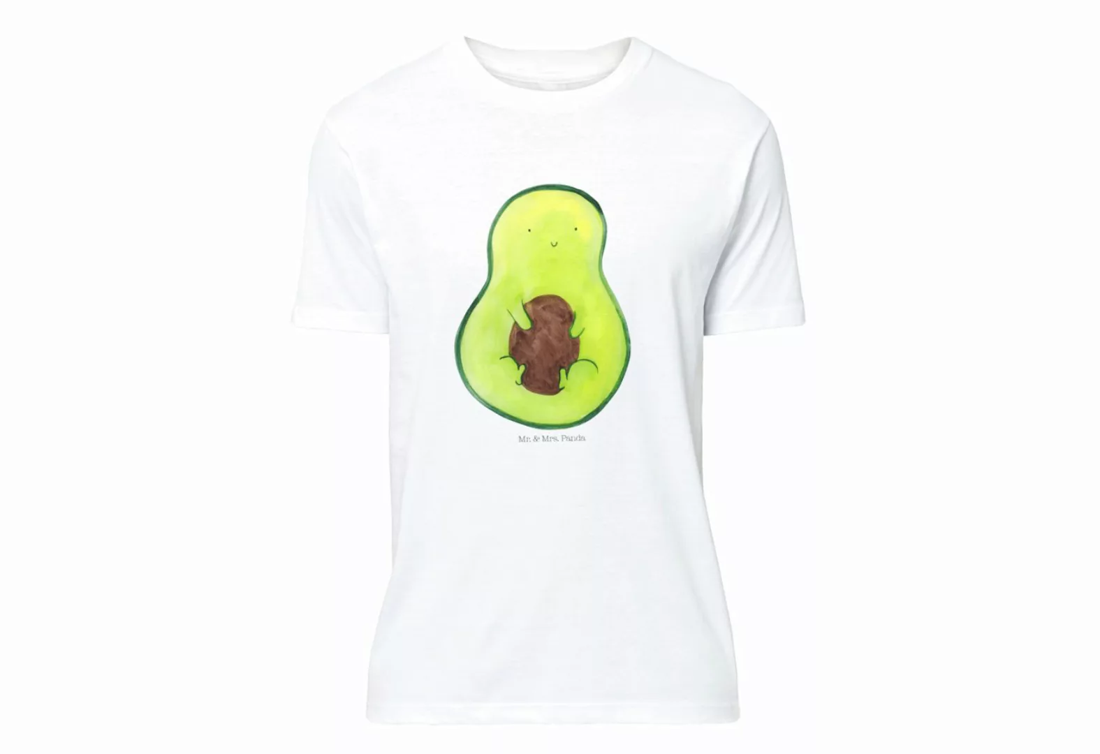 Mr. & Mrs. Panda T-Shirt Avocado mit Kern - Weiß - Geschenk, Veggie, Avocad günstig online kaufen