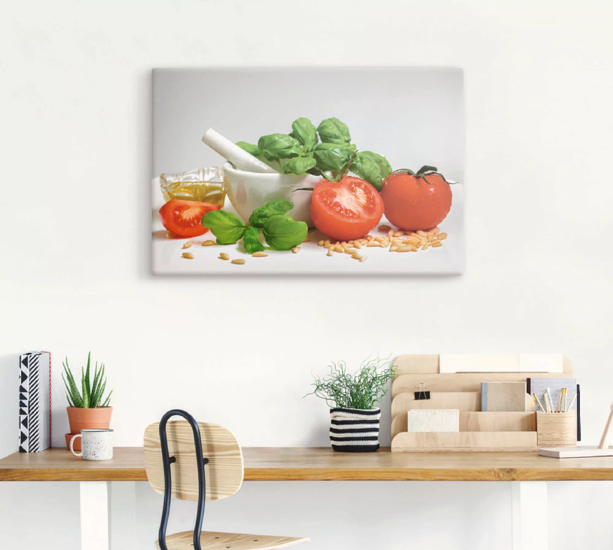 Artland Wandbild "Bereit für Pesto", Lebensmittel, (1 St.), als Leinwandbil günstig online kaufen