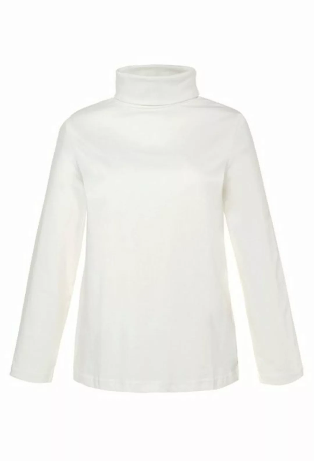 Ulla Popken Rundhalsshirt Shirt Rollkragen Slim Langarm günstig online kaufen