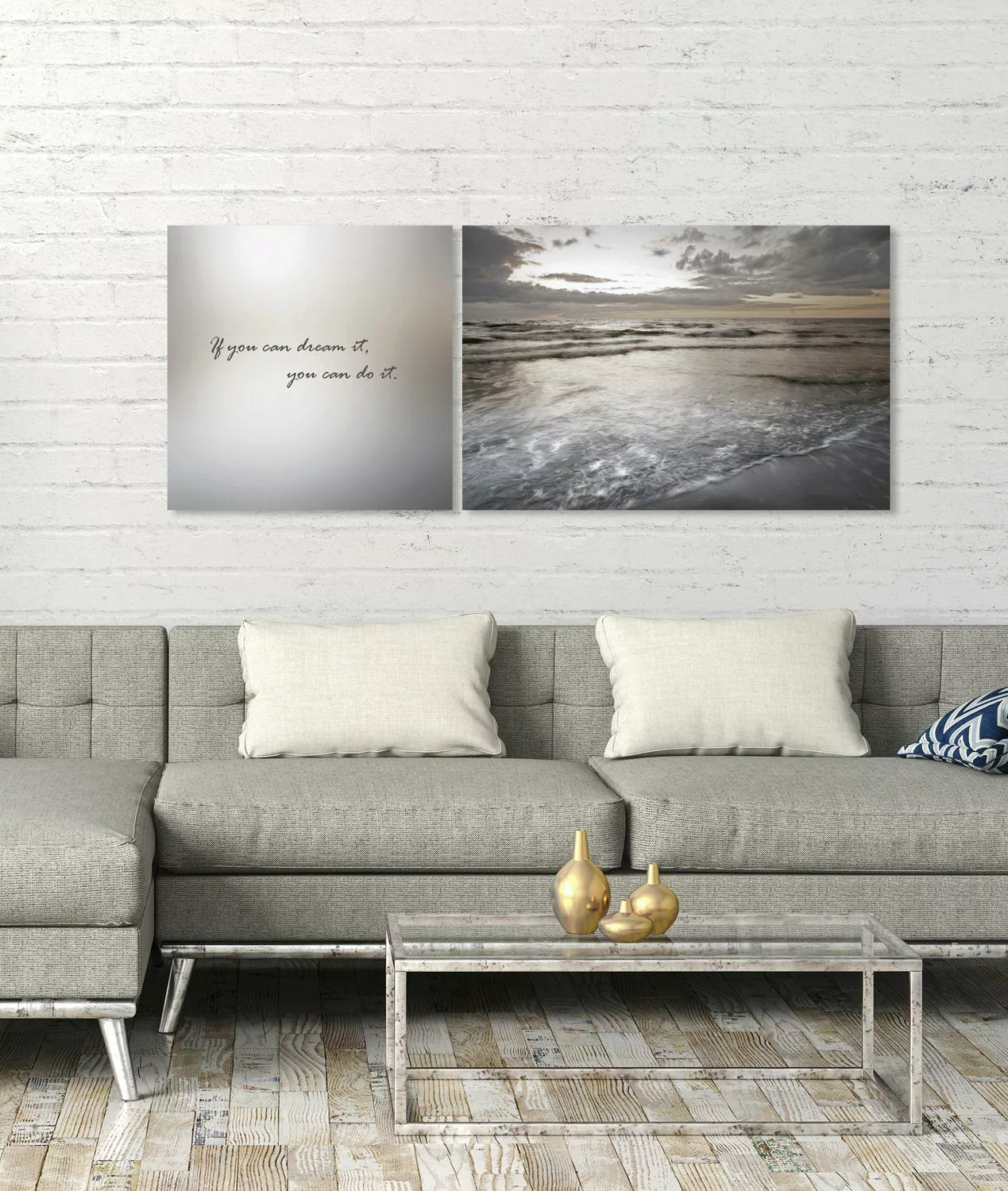 queence Leinwandbild "Do it", Himmel-Himmelsbilder-Kunst-Modern-Spa-Spa Bil günstig online kaufen