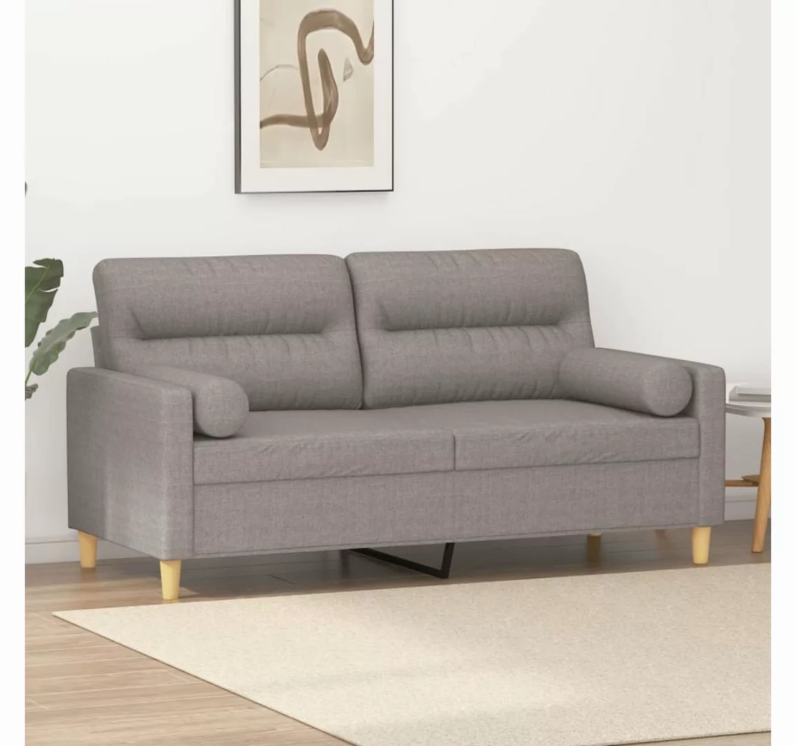 vidaXL Sofa Sofa mit Zierkissen Stoff, 140 cm, 2-Sitzer günstig online kaufen