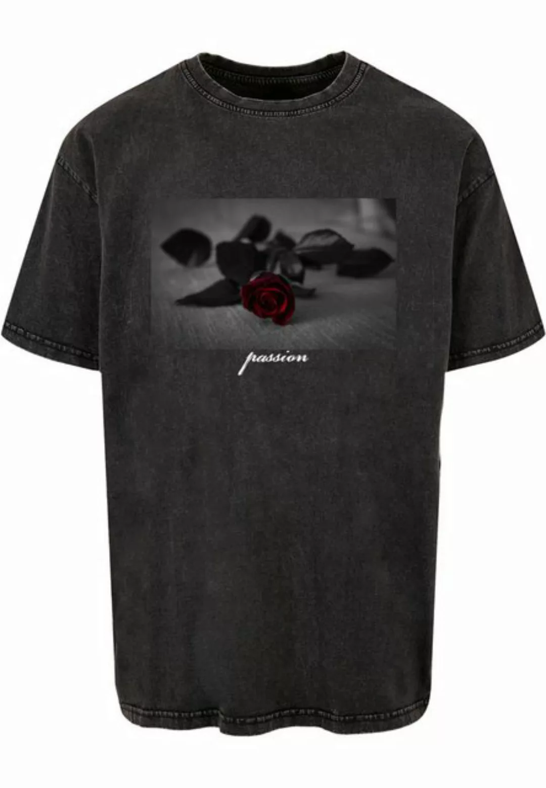 MisterTee T-Shirt MisterTee Herren Passion Rose Acid Washed Heavy Oversize günstig online kaufen