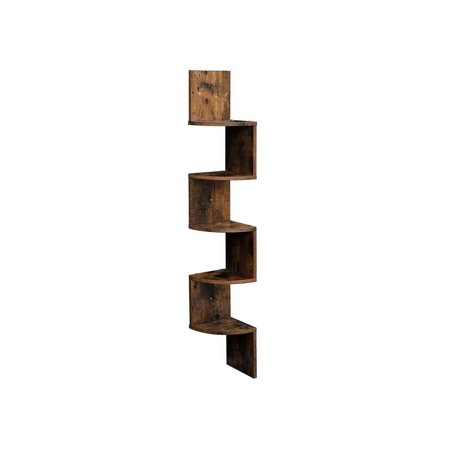 Vasagle Eckregal 5 Ebenen 20 cm x 20 cm x 126 cm Braun günstig online kaufen