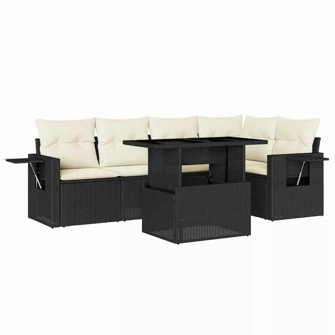 vidaXL Gartenlounge-Set 6-tlg. Garten-Sofagarnitur mit Kissen günstig online kaufen