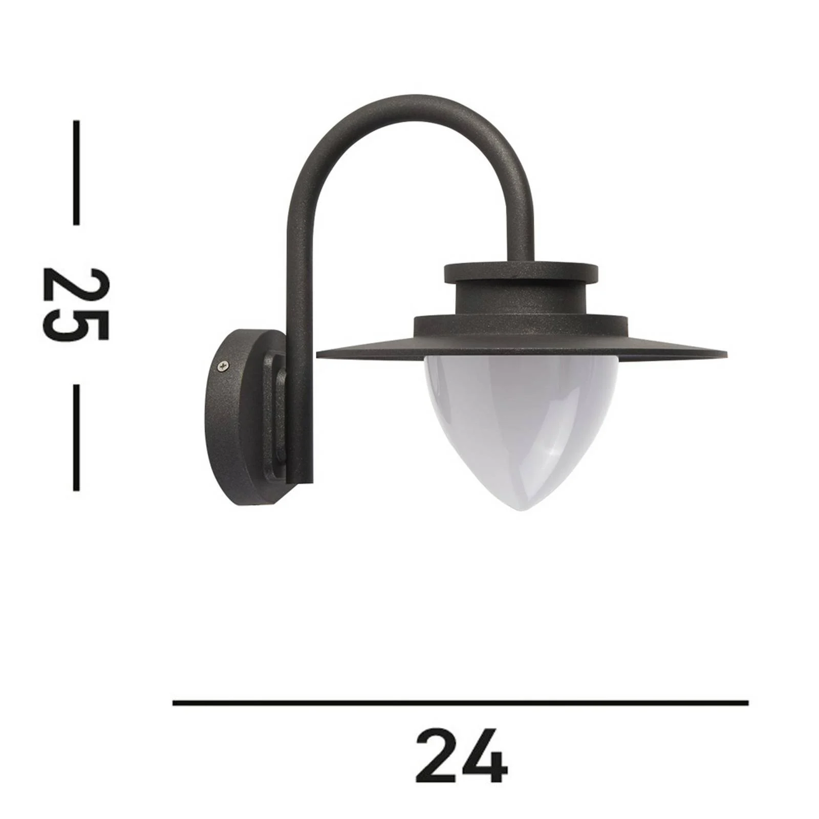 LED-Außenwandleuchte Texas, IP54, graphitfarben, Metall günstig online kaufen