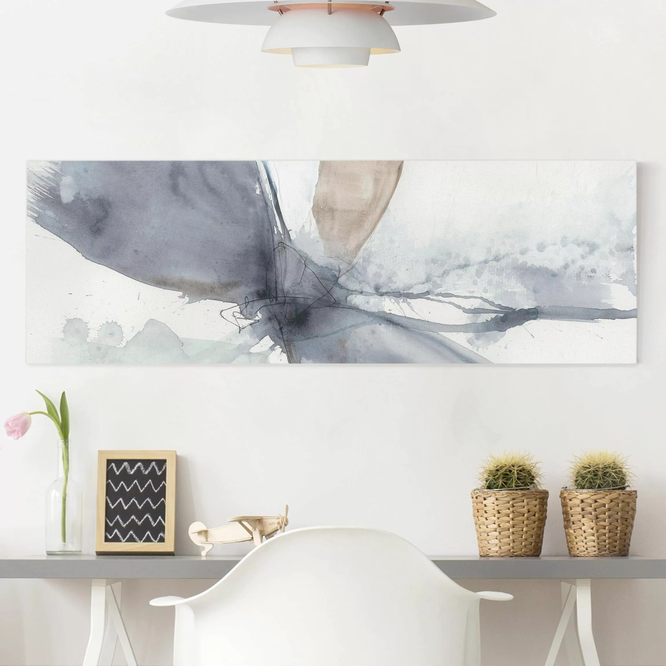 Leinwandbild Abstrakt - Panorama Libellentanz I günstig online kaufen